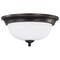 Nuvo Center Lock 13 Inch LED Flush Mount, 19 Watt, 3000K, Mahogany Bronze Finish, Frosted Glass 62/1558 - alternate 4